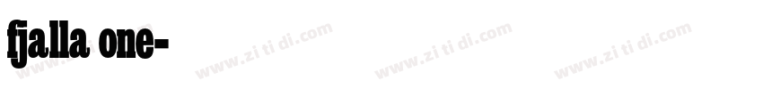 fjalla one字体转换